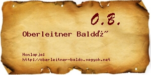 Oberleitner Baldó névjegykártya